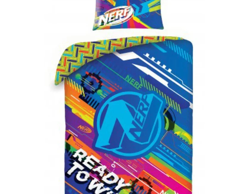 Nerf Dekbedovertrek, Ready to Win - 140 x 200 + 70 x 90 cm - Katoen