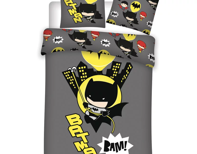 Batman Dekbedovertrek, BAM! - 140 x 200 + 63 x 63 cm - Polyester