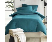 De Witte Lietaer Dekbedovertrek Katoen Satijn, Olivia Lake Green - 140 x 200/220 + 60 x 70 cm