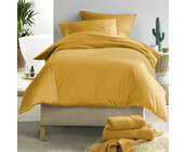 De Witte Lietaer Dekbedovertrek Katoen Satijn, Olivia Golden Yellow - 140 x 200/220 + 60 x 70 cm