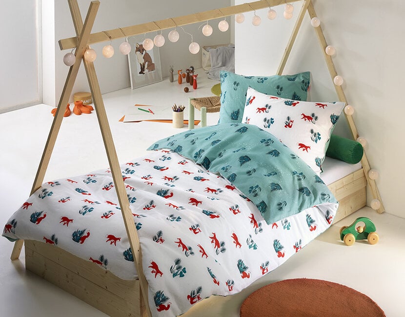 De Witte Lietaer Dekbedovertrek, Fox - 140 x 220 + 60 x 70 cm