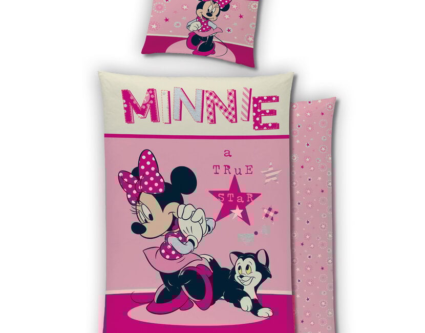Disney Minnie Mouse Dekbedovertrek - 140 x 200 cm + 63 x 63 cm - Flanel