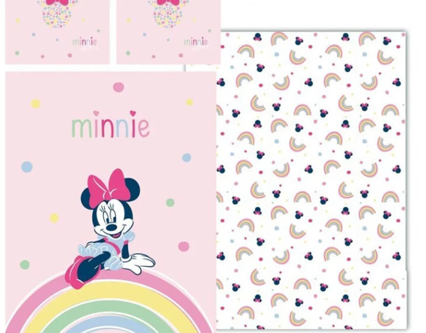Disney Minnie Mouse Dekbedovertrek Rainbow - 140 x 200 cm / 65 x 65 cm - Polykatoen