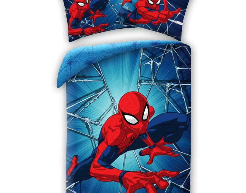 Spider-Man Dekbedovertrek Web - 140 x 200 cm + 50 x 70 cm - Katoen