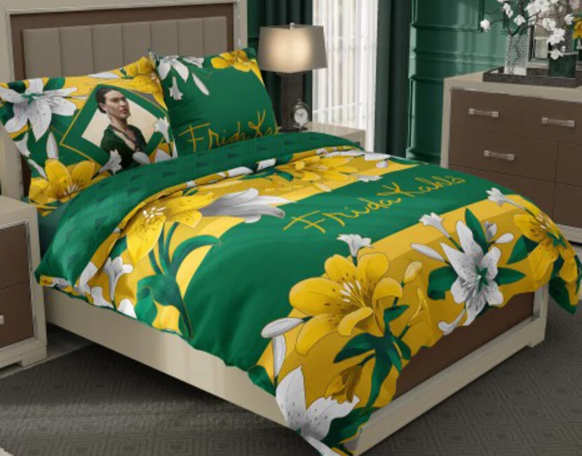 Frida Kahlo 1-persoons Dekbedovertrek Lelie - 140 x 200 cm + 70 x 90 cm - Katoen