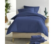 De Witte Lietaer Dekbedovertrek, Olivia Blue Indigo - 140 x 200/220 + 60 x 70 cm - Katoen Satijn