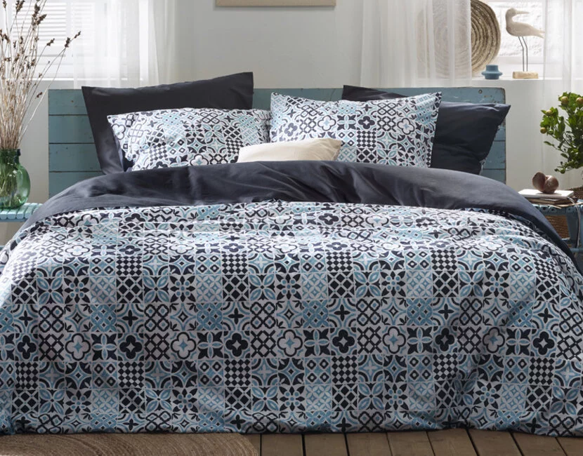 De Witte Lietaer Dekbedovertrek, Azula Oxyde - 140 x 220 cm + 60 x 70 cm - Katoen Perkal