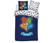 Harry Potter Dekbedovertrek, Hogwarts Logo -  140 x 200 + 65 x 65 cm - Katoen