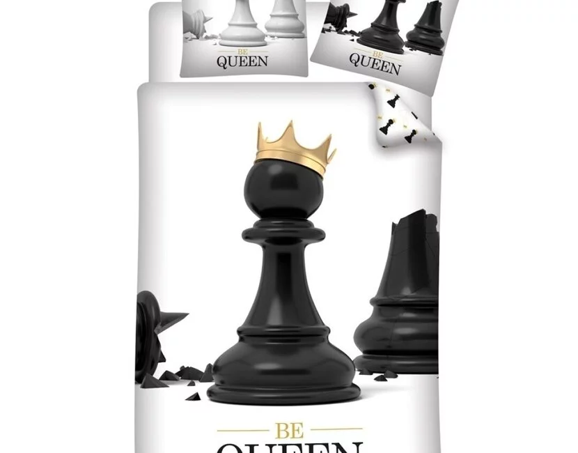 Schaak Dekbedovertrek Be Queen - 140 x 200 cm + 63 x 63 cm - Polyester