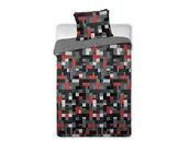 Bricks Dekbedovertrek Cool Dark - 140 x 200 cm + 70 x 90 cm - Katoen