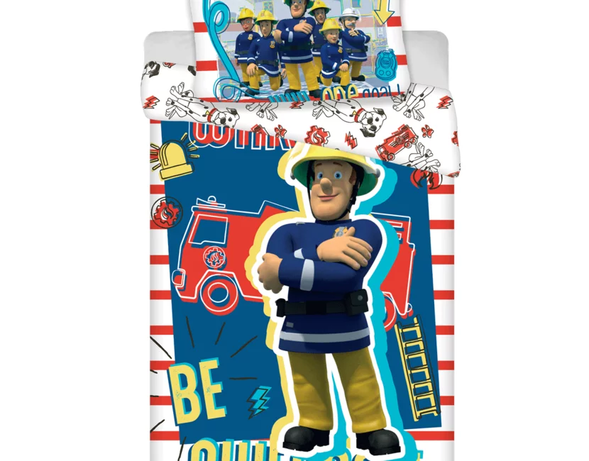 Brandweerman Sam Dekbedovertrek Wake Up - 140 x 200 cm + 70 x 90 cm - Katoen