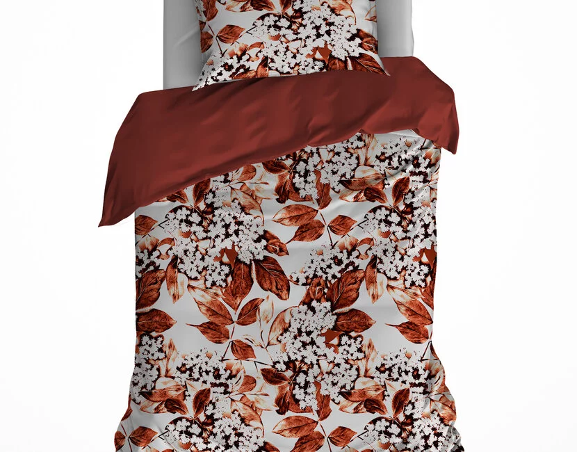 De Witte Lietaer Dekbedovertrek Katoen Flanel, Mimulus - 140 x 200/220 + 60 x 70 cm