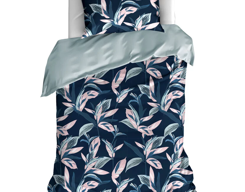 De Witte Lietaer Dekbedovertrek Katoen, Mowgli Pastel Blue - 140 x 200/220 + 60 x 70 cm