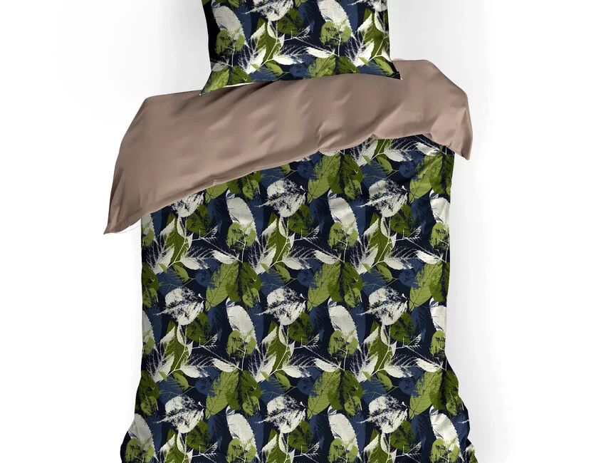 De Witte Lietaer Dekbedovertrek Katoen Satijn, Elm Chinchilla - 140 x 200/220 + 60 x 70 cm