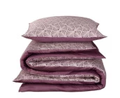 De Witte Lietaer Dekbedovertrek Katoen Satijn, Flow Black Plum - 140 x 200/220 + 60 x 70 cm