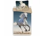 Animal Pictures Dekbedovertrek wit paard - 140x200 cm / 70x90 cm - Katoen