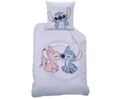 Disney Lilo & Stitch Dekbedovertrek, Happy - Eenpersoons -140 x 200 + 63 x 63 cm - Katoen