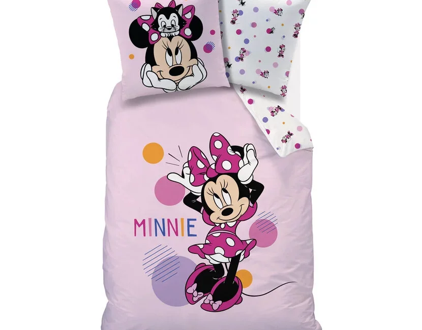 Disney Minnie Mouse Dekbedovertrek Jolie - 140 x 200 + 63 x 63 cm - Katoen