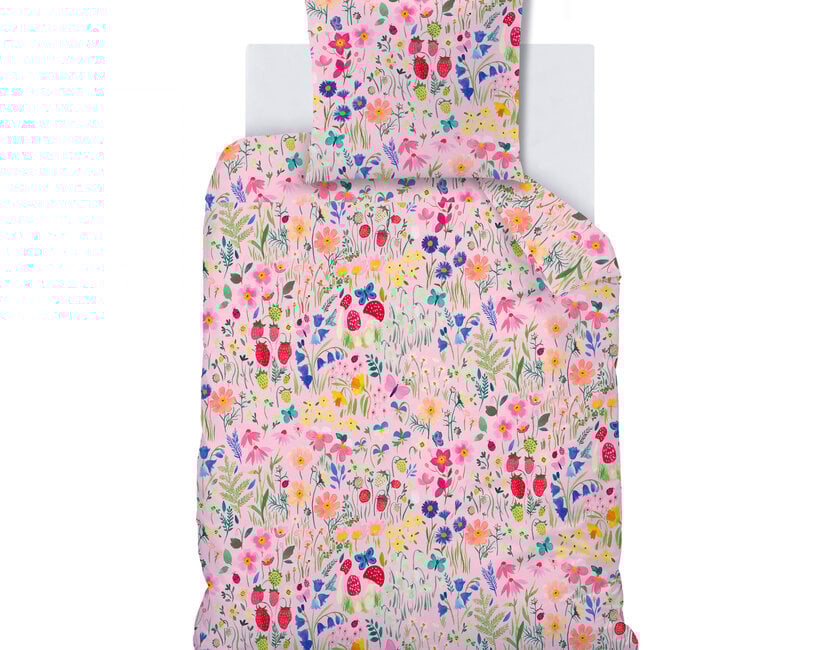 Wee Blue Bell Dekbedovertrek Jardin Secret - 140 x 200 + 63 x 63 cm - Katoen