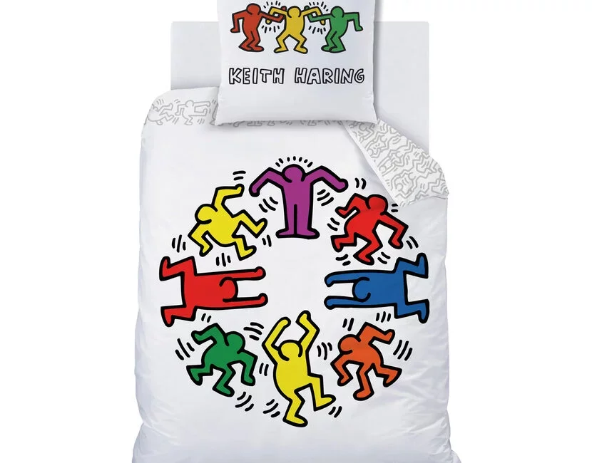 Keith Haring Dekbedovertrek Party - 140 x 200 + 63 x 63 cm - Katoen