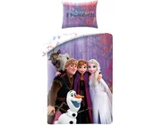 Disney Frozen Dekbedovertrek, Friends - Eenpersoons - 140 - 200 cm / 70 x 90 cm - Katoen