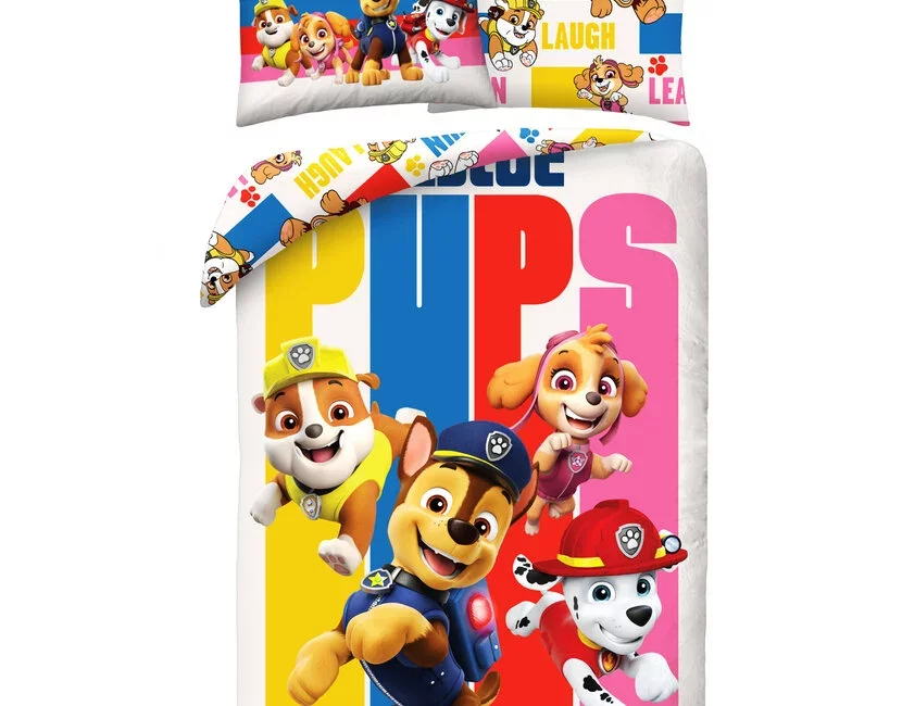 PAW Patrol Dekbedovertrek, Rescue Pups - Eenpersoons - 140 x 200 cm / 70 x 90 cm - Katoen