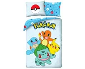 Pokemon Dekbedovertrek, Starters - Eenpersoons - 140 x 200 cm / 70 x 90 cm - Katoen