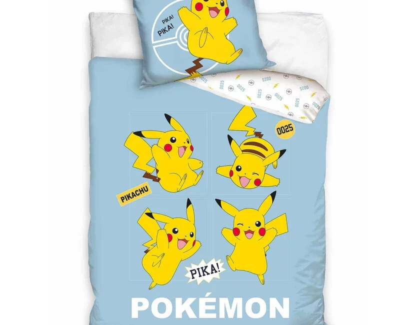 Pokemon Dekbedovertrek, Pika! - Eenpersoons - 140 x 200 cm / 70 x 90 cm - Katoen