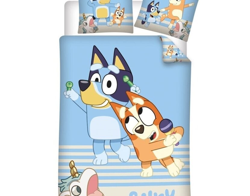 Bluey Dekbedovertrek, Unicorn - Eenpersoons - 140 x 200 / 65 x 65 cm - Katoen