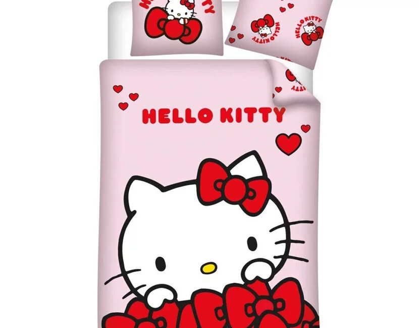 Hello Kitty Dekbedovertrek Cute - 140 x 200 cm / 65 x 65 cm - Polykatoen