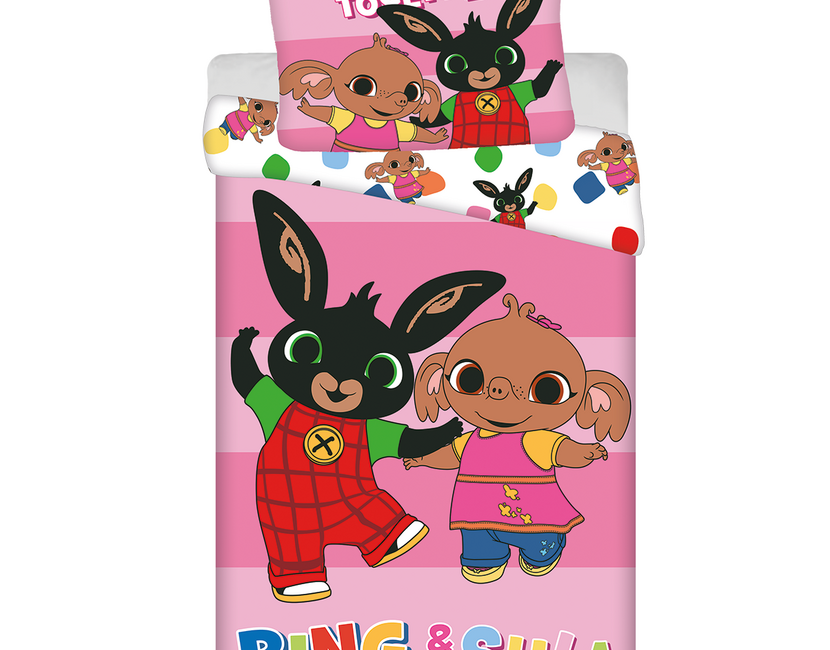 Bing Bunny Dekbedovertrek Playing Together - 140 x 200 cm / 70 x 90 cm - Katoen