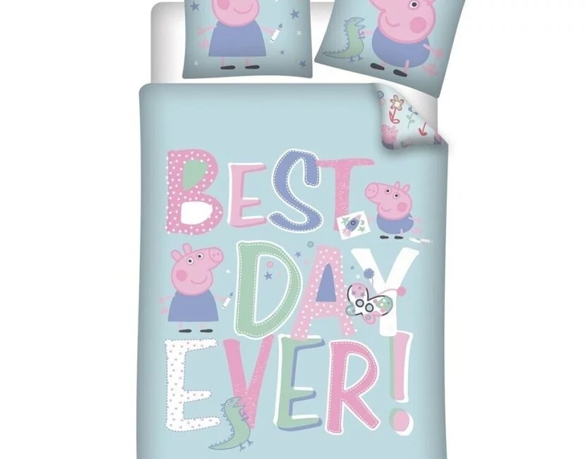 Peppa Pig Dekbedovertrek Best Day - 140 x 200 + 63 x 63 cm - Polyester