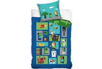 Minecraft Dekbedovertrek, Pixels - Katoen
