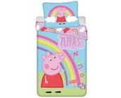 Peppa Pig Dekbedovertrek, Regenboog - Eenpersoons - 140 x 200 + 70 x 90 cm - Katoen