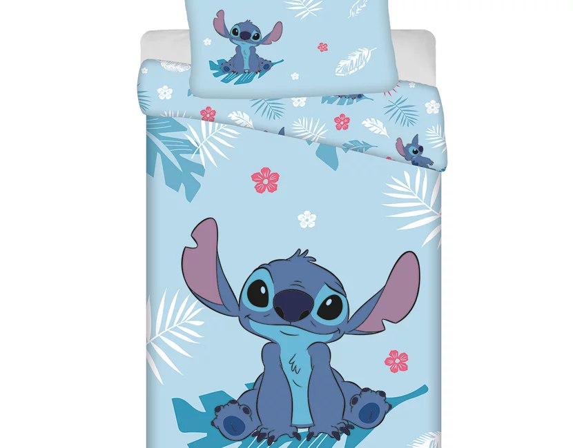 Disney Lilo & Stitch Dekbedovertrek, Summer Time - Eenpersoons 140 x 200 + 70 x 90 cm - Katoen