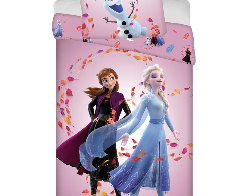 Disney Frozen Dekbedovertrek, Magical Time - Eenpersoons 140 x 200 + 60 x 80 cm - Katoen