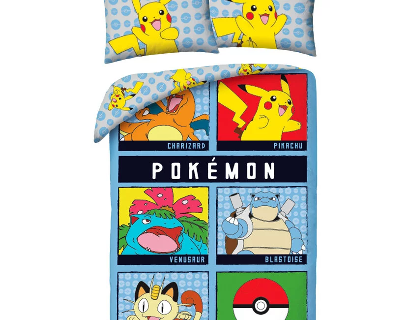 Pokemon Dekbedovertrek, Battle - Eenpersoons - 140 x 200 cm + 70 x 90 cm - Katoen