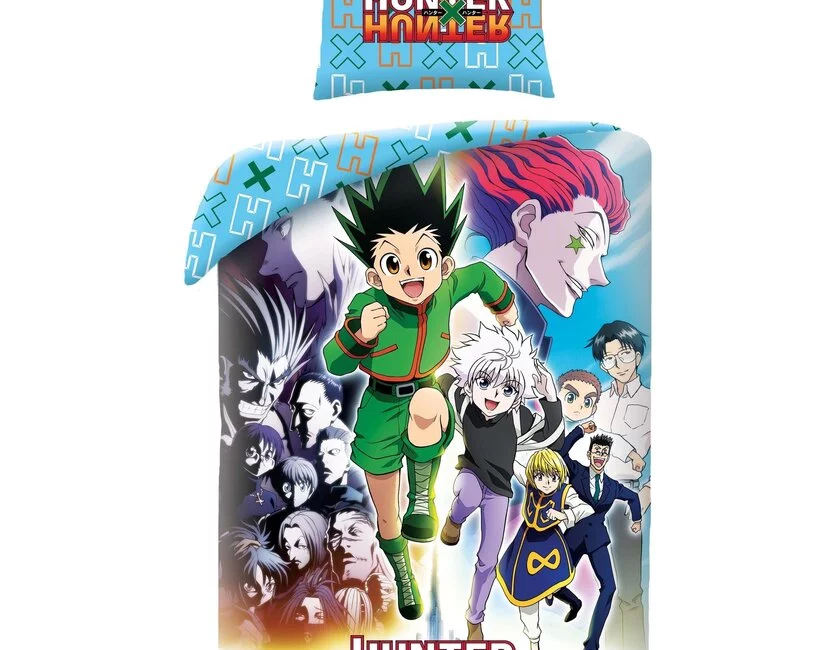 Hunter x Hunter Dekbedovertrek, Hanta - Eenpersoons - 140 x 200 cm + 70 x 90 cm - Polyester