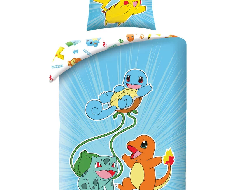 Pokemon Dekbedovertrek, Play - Eenpersoons - 140 x 200 + 70 x 90 cm - Polyester
