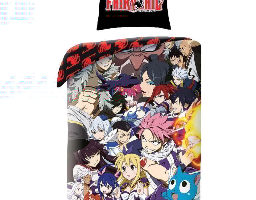 Fairy Tail Dekbedovertrek, Lucy Heartfilia - Eenpersoons - 140 x 200 + 70 x 90 cm - Polyester