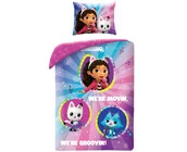 Gabby's Poppenhuis Dekbedovertrek, We're Groovin - Eenpersoons - 140 x 200 + 70 x 90 cm - Polyester