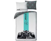 Mercedes Dekbedovertrek, F1 - Eenpersoons - 140 x 200 cm + 70 x 90 cm - Katoen