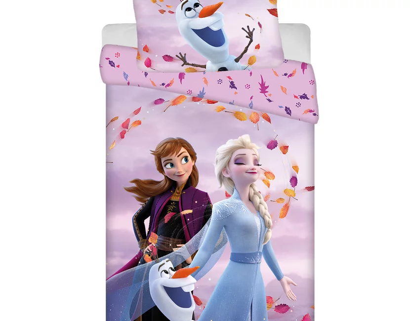 Disney Frozen Dekbedovertrek, Magic - Eenpersoons 140 x 200 + 70 x 90 cm - Katoen