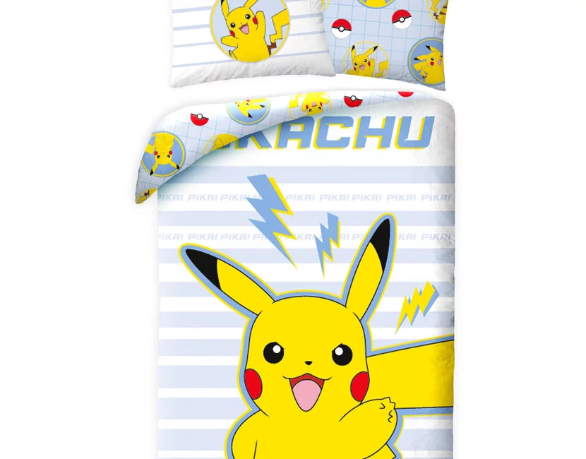 Pokémon Dekbedovertrek, Pikai - Eenpersoons - 140 x 200 cm + 70 x 90 cm - Katoen