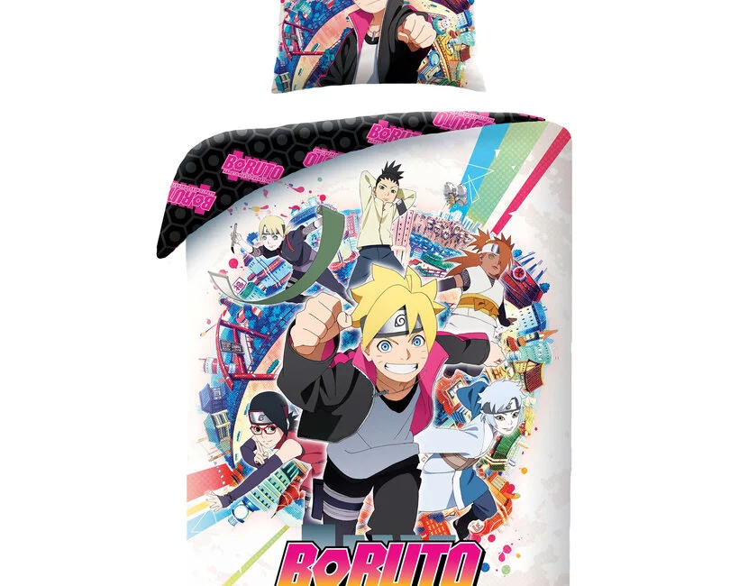 Boruto Dekbedovertrek, Next Generation - Eenpersoons - 140 x 200 + 70 x 90 cm  - Katoen