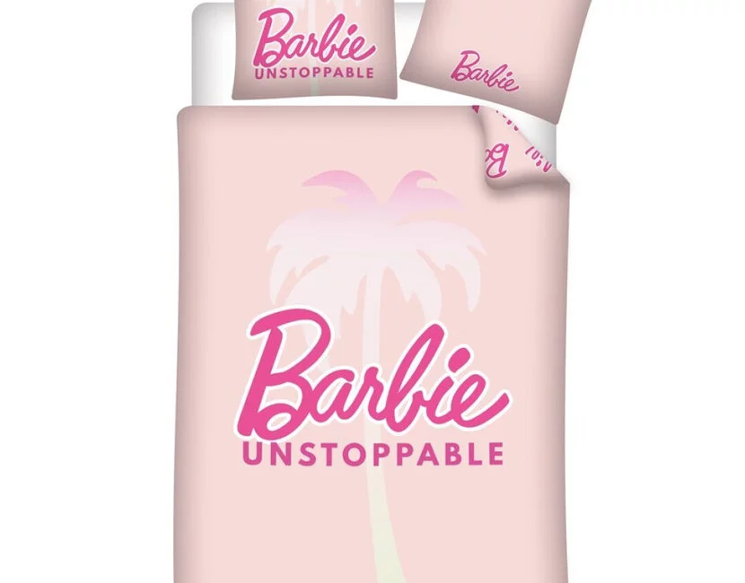 Barbie Dekbedovertrek, Unstoppable - Eenpersoons - 140 x 200 + 63 x 63 cm - Polyester