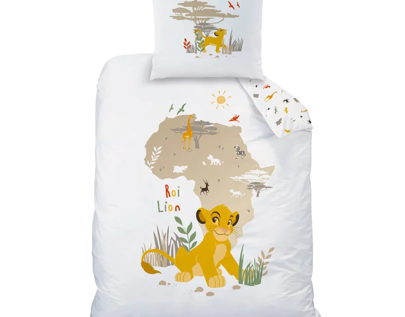 Disney Lion King Dekbedovertrek, Brousse - Eenpersoons - 140 x 200 cm - Katoen