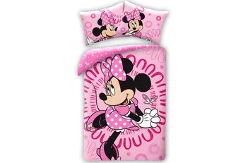 Disney Minnie Mouse Dekbedovertrek Roze- Eenpersoons