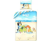 Bluey Dekbedovertrek, Beach - Eenpersoons - 140 x 200 + 70 x 90 cm  - Katoen