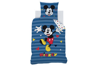 Disney Mickey Mouse Dekbedovertrek Stripes - Katoen